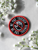 Patch "Ne Pas Toucher" Brodé – Velcro 12cm